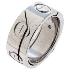 Cartier Astro Love 18k White Gold Ring Size 47
