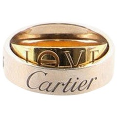 Cartier Astro Love Ring 18 Karat White Gold and 18 Kara Rose Gold