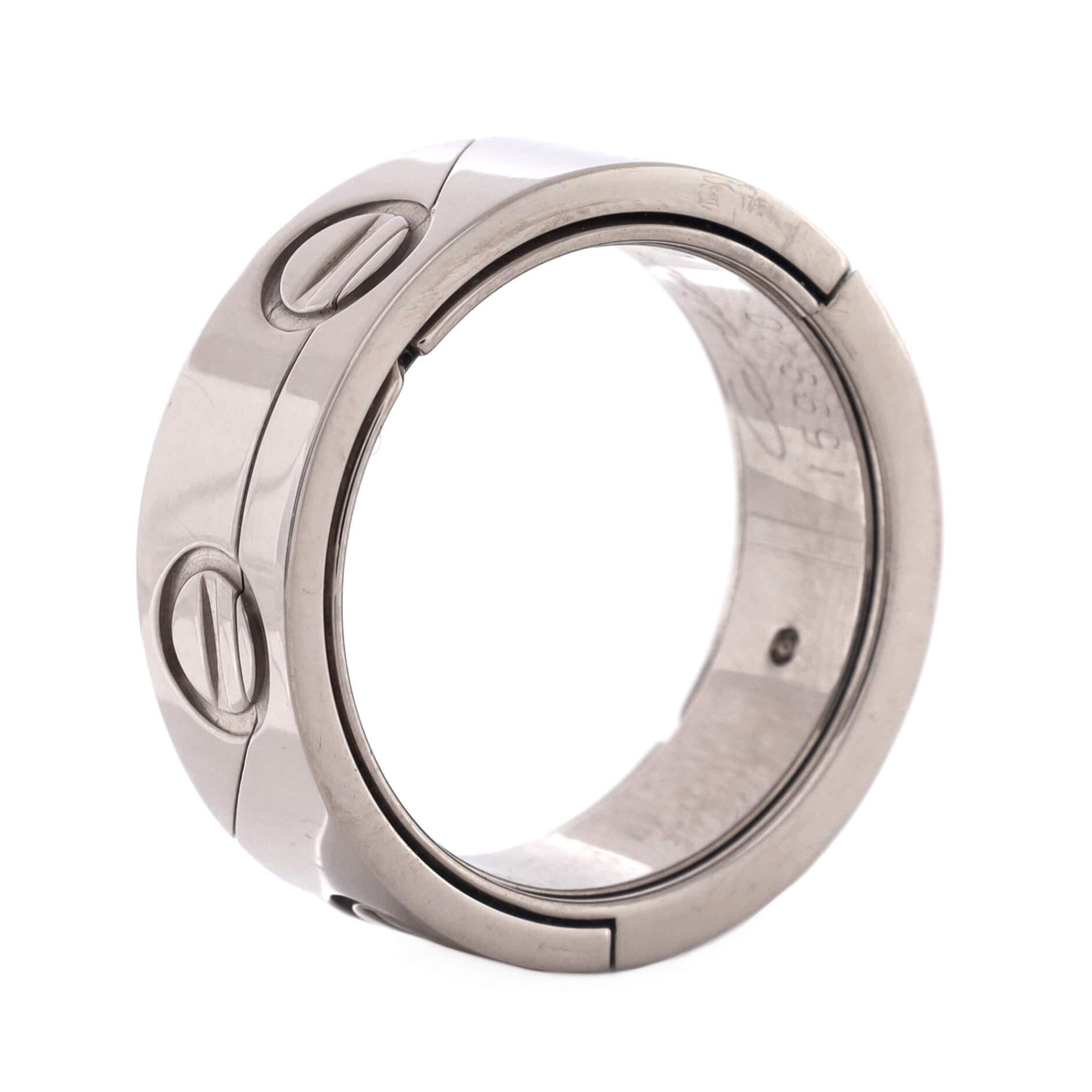 Cartier Astro Love Ring 18k White Gold In Good Condition In New York, NY