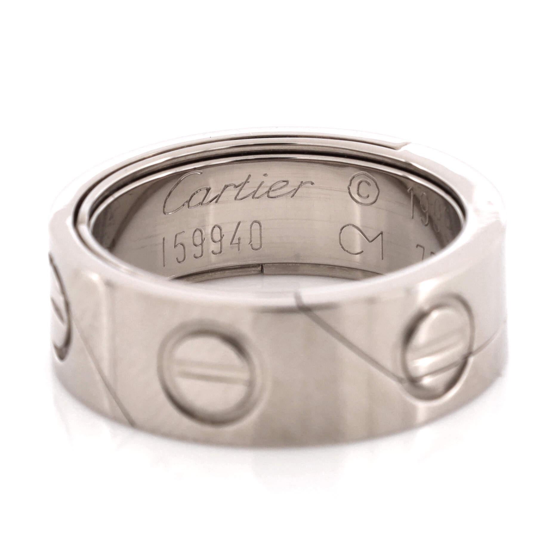 Women's or Men's Cartier Astro Love Ring 18k White Gold