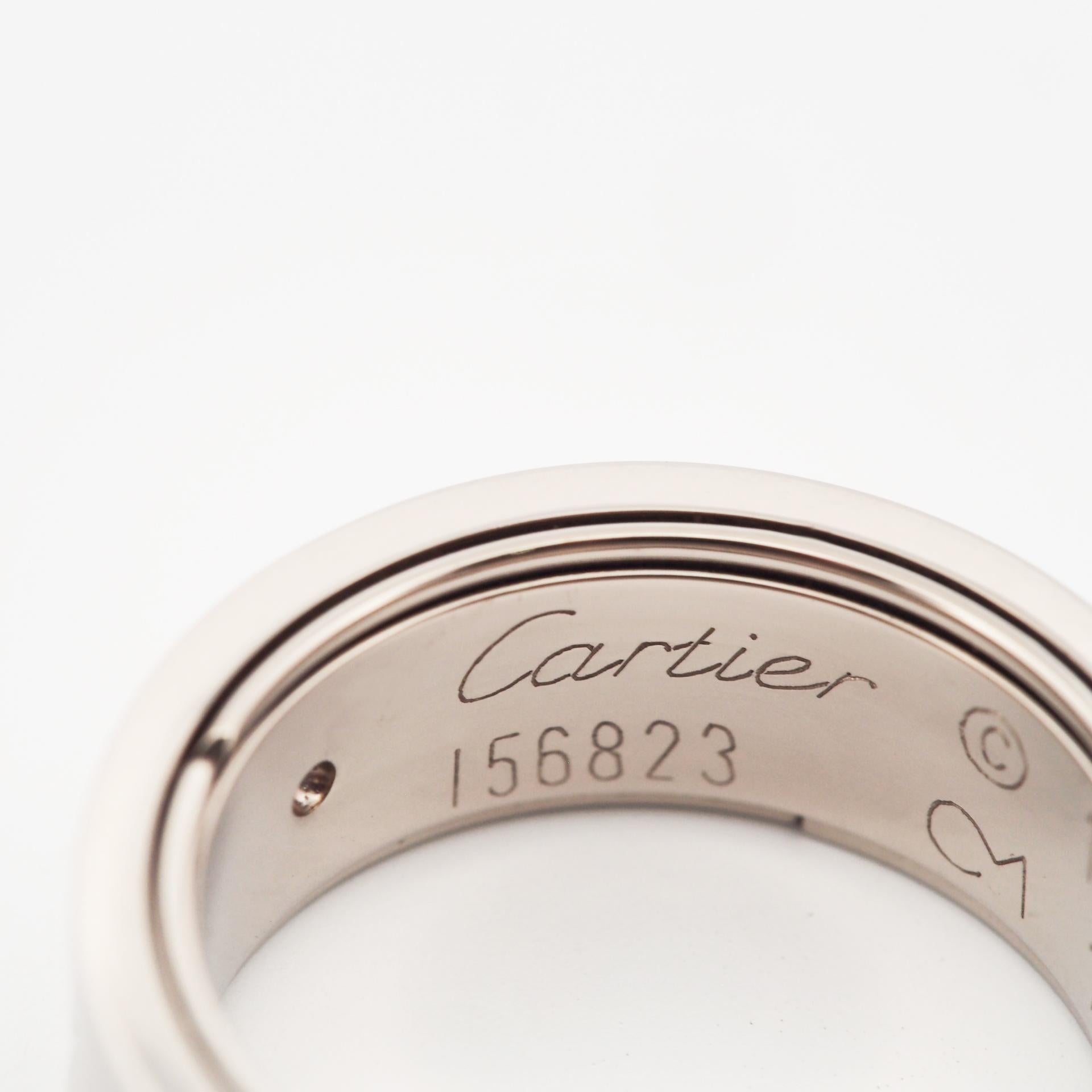 Cartier Astro Love Ring White Gold 49 US 4.75 1999 Limited Edition In Good Condition For Sale In Kobe, Hyogo