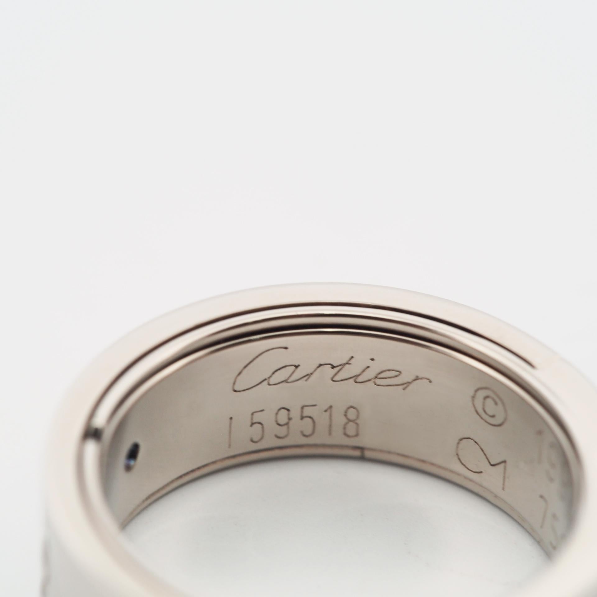 Cartier Astro Love Ring White Gold 52 US 6.0 1999 Limited Edition In Good Condition In Kobe, Hyogo