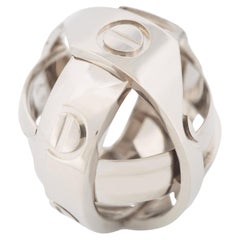 Used Cartier Astro Love Ring White Gold 53 US 6.25 1999 Limited Edition