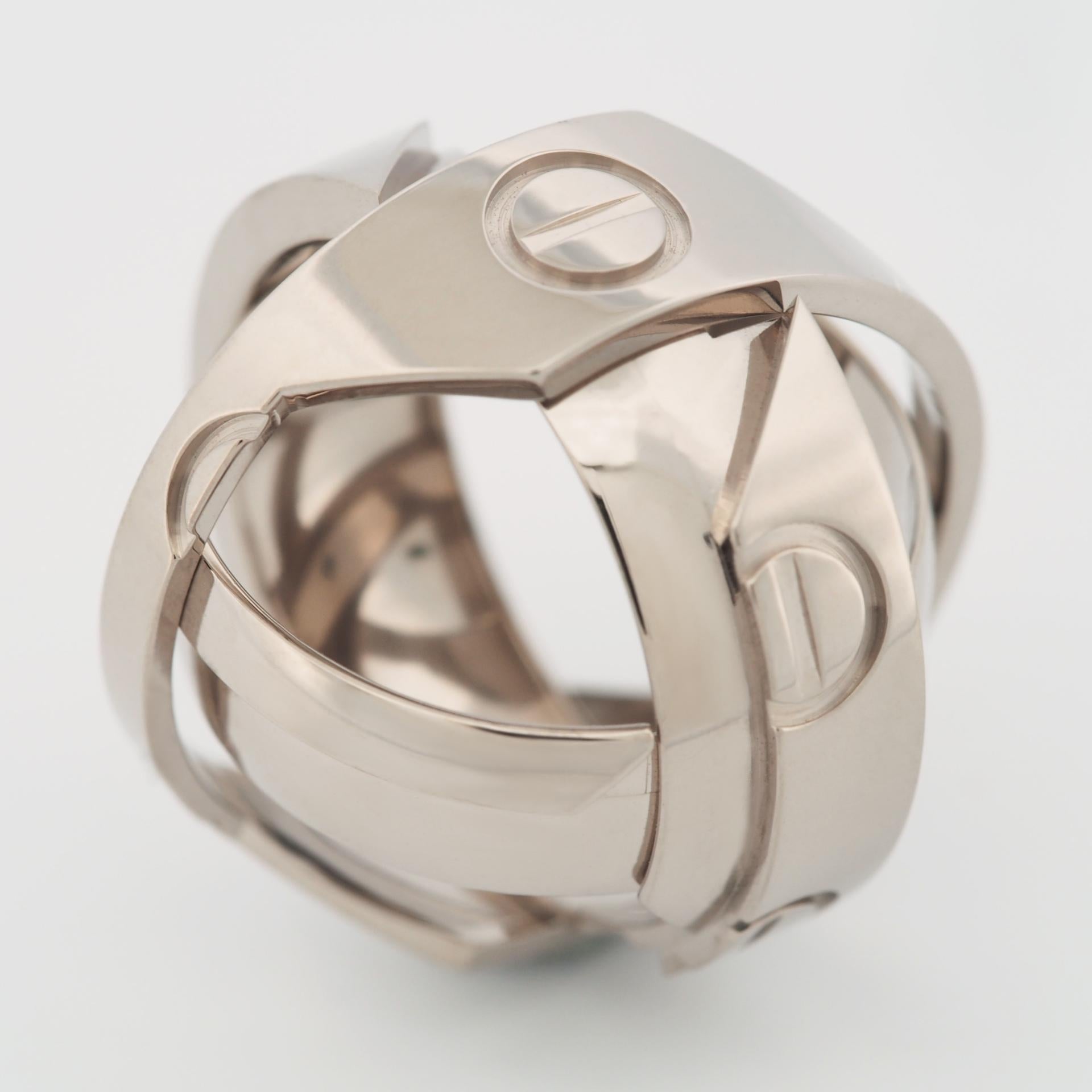 Cartier Astro Love Ring White Gold 56 US 7.5 1999 Limited Edition In Good Condition In Kobe, Hyogo