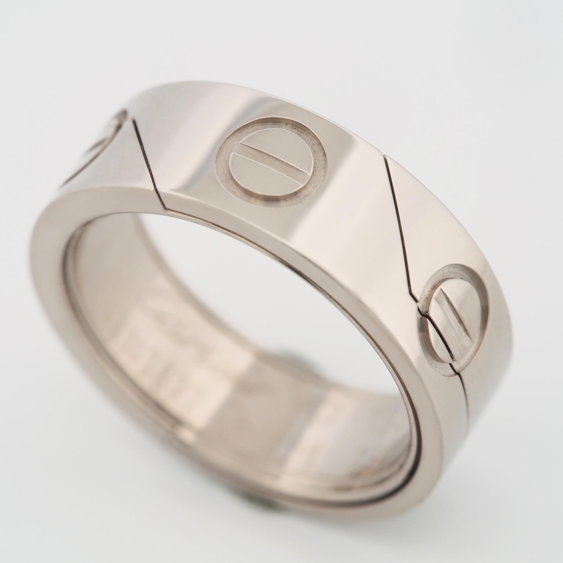 Women's or Men's Cartier Astro Love Ring White Gold 56 US 7.5 1999 Limited Edition