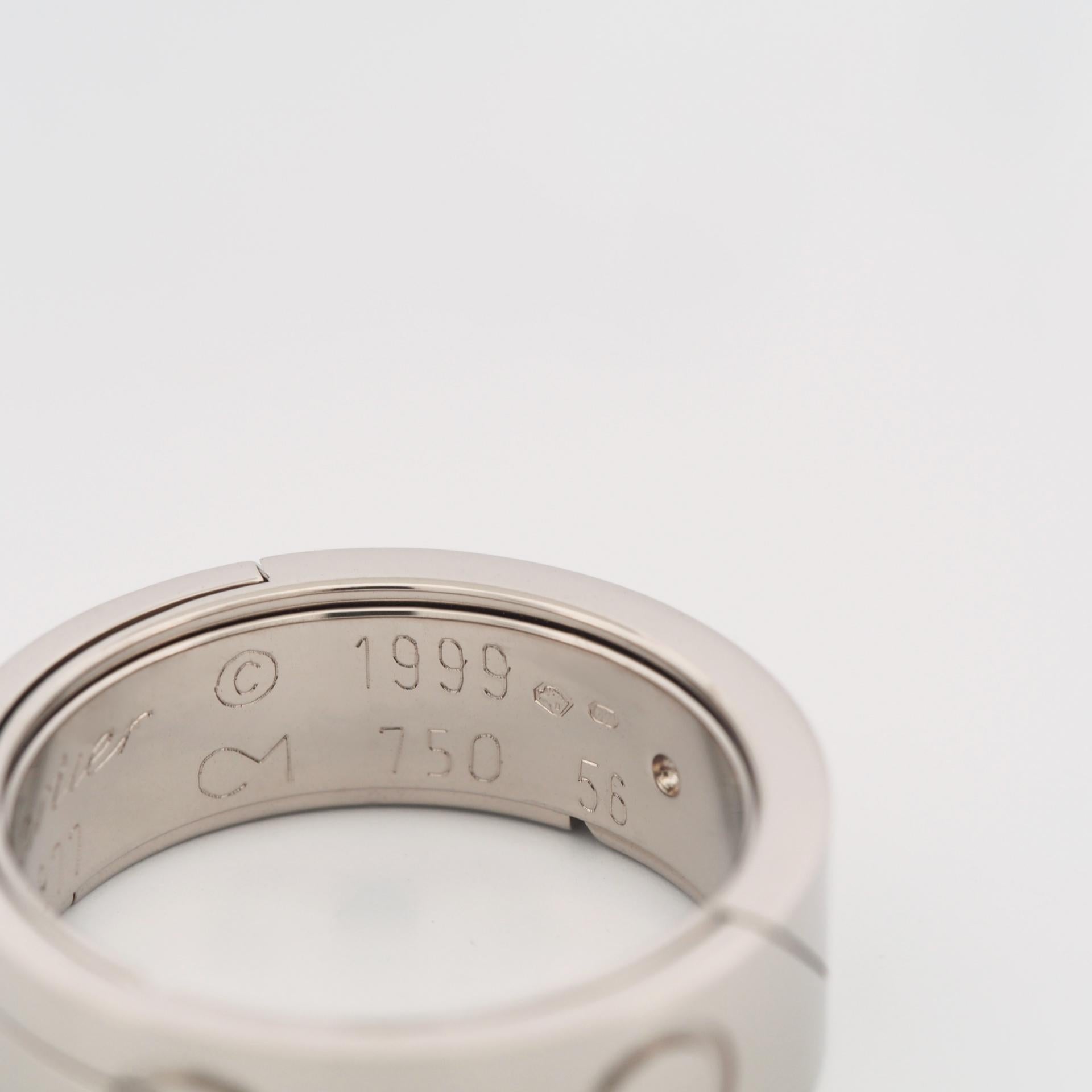 Cartier Astro Love Ring White Gold 56 US 7.5 1999 Limited Edition 3