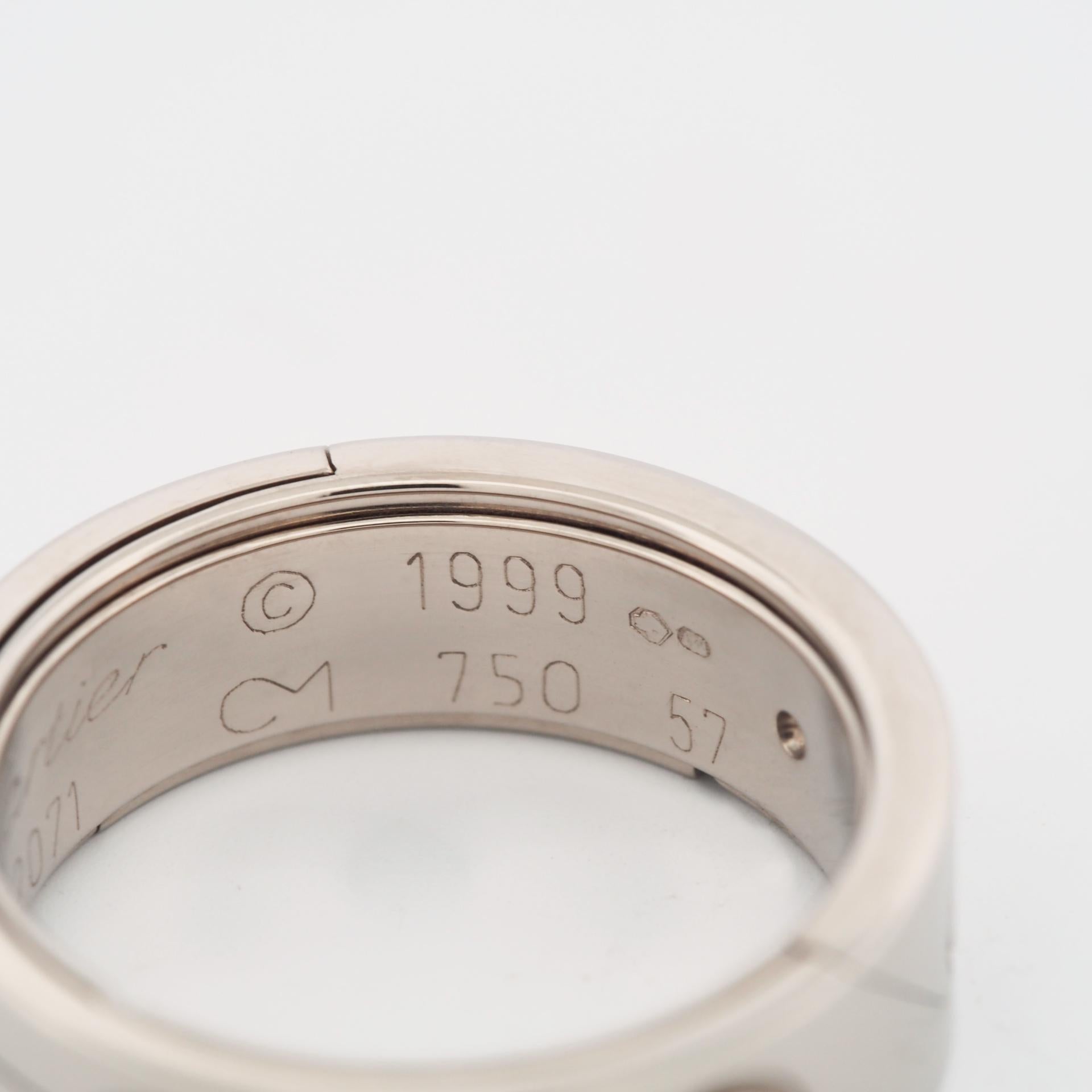Cartier Astro Love Ring White Gold 57 US 8.0 1999 Limited Edition In Good Condition In Kobe, Hyogo