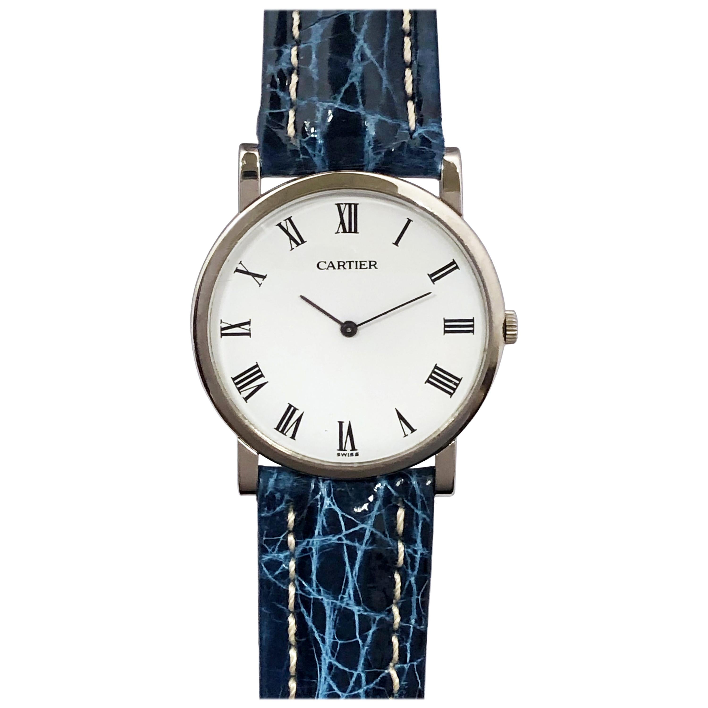 Cartier Audemars Piguet Vintage White Gold mechanical Gents Wrist Watch