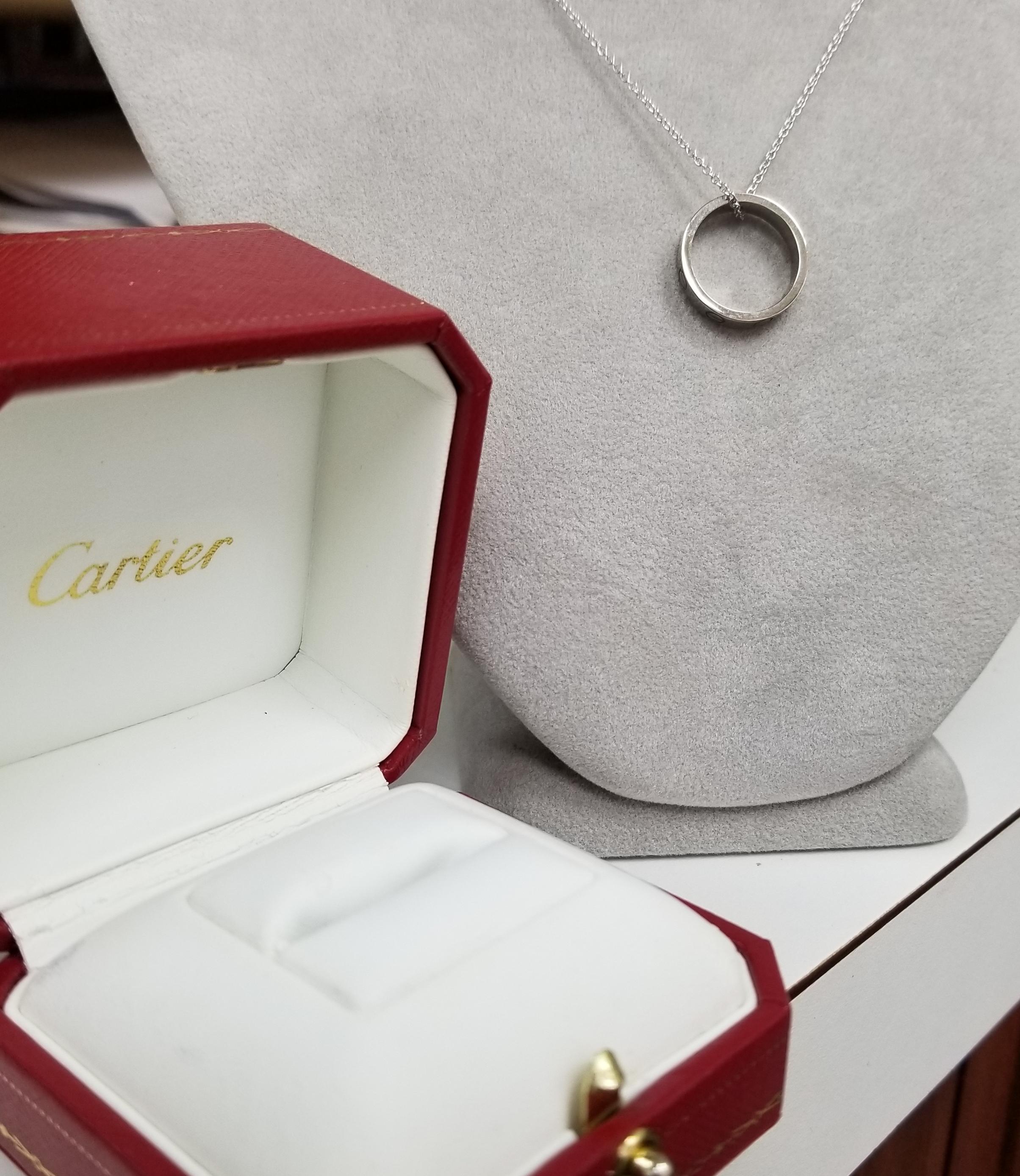 Cartier Authentic 18 Karat White Gold Love Ring 1