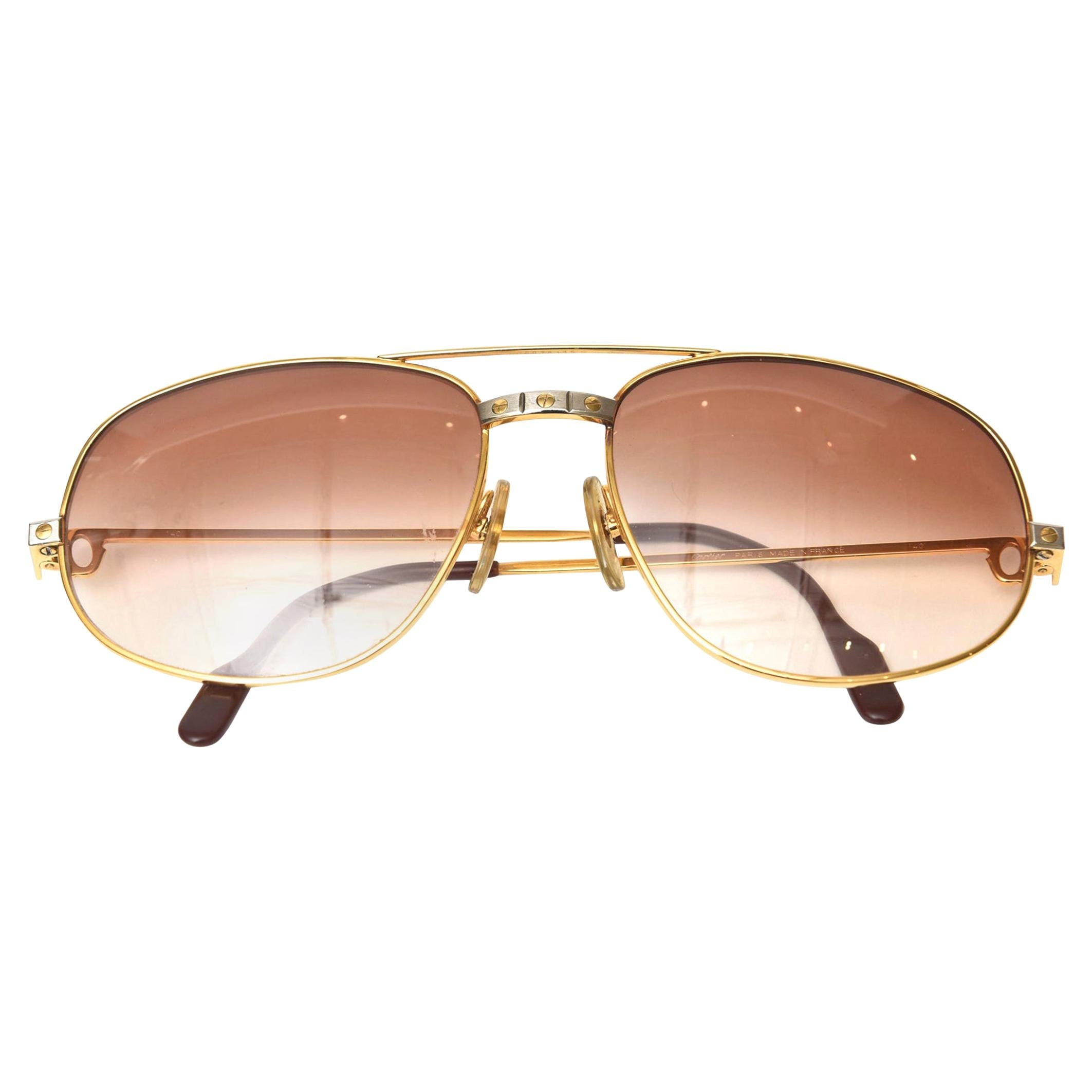 Cartier Aviator Santos Sunglasses Vintage
