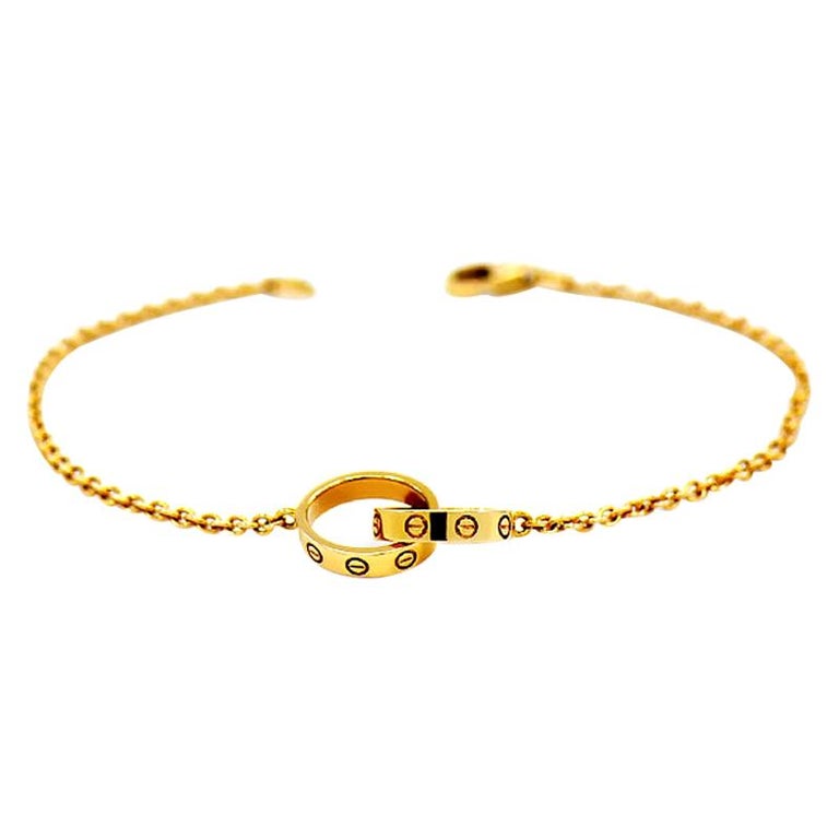 Cartier Baby Love Bracelet 18 Karat Rose Gold, Chain Love Bracelet at