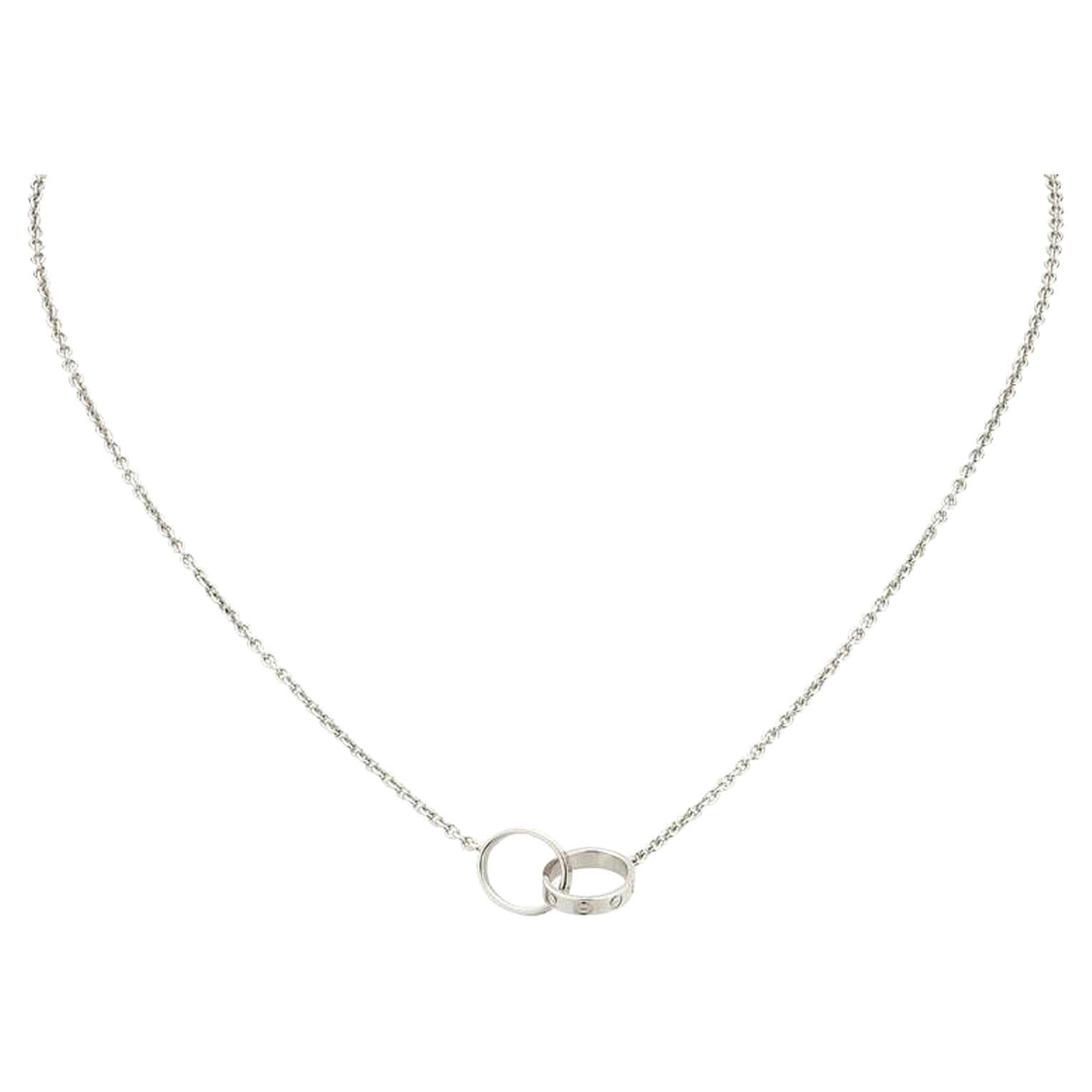 Cartier Baby Love Necklace in 18K White Gold For Sale