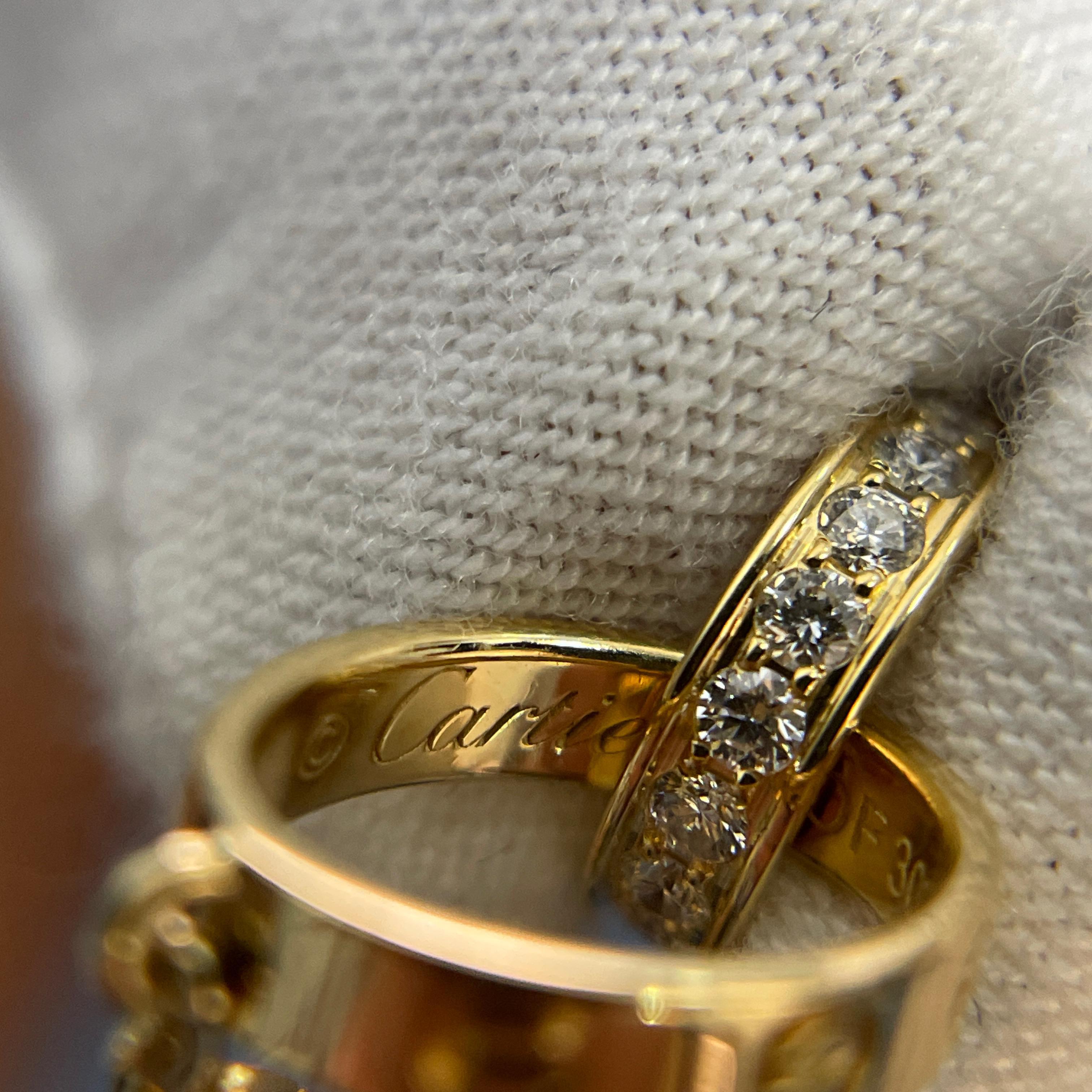 Collar Cartier Baby Love de oro amarillo de 18 quilates con pavé de diamantes entrelazados en venta 5