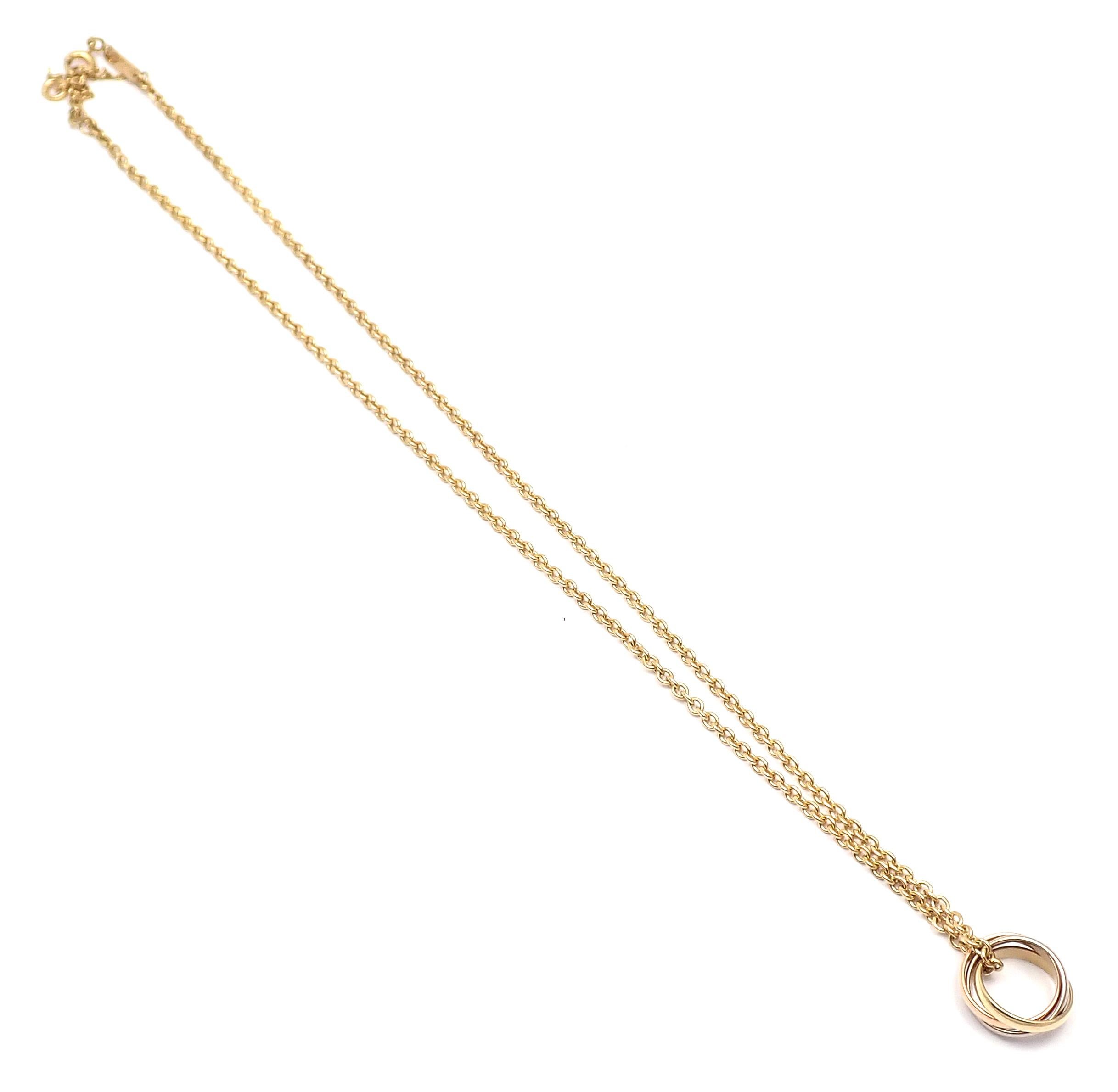 Cartier Baby Trinity Tri-Color Gold Pendant Necklace 1