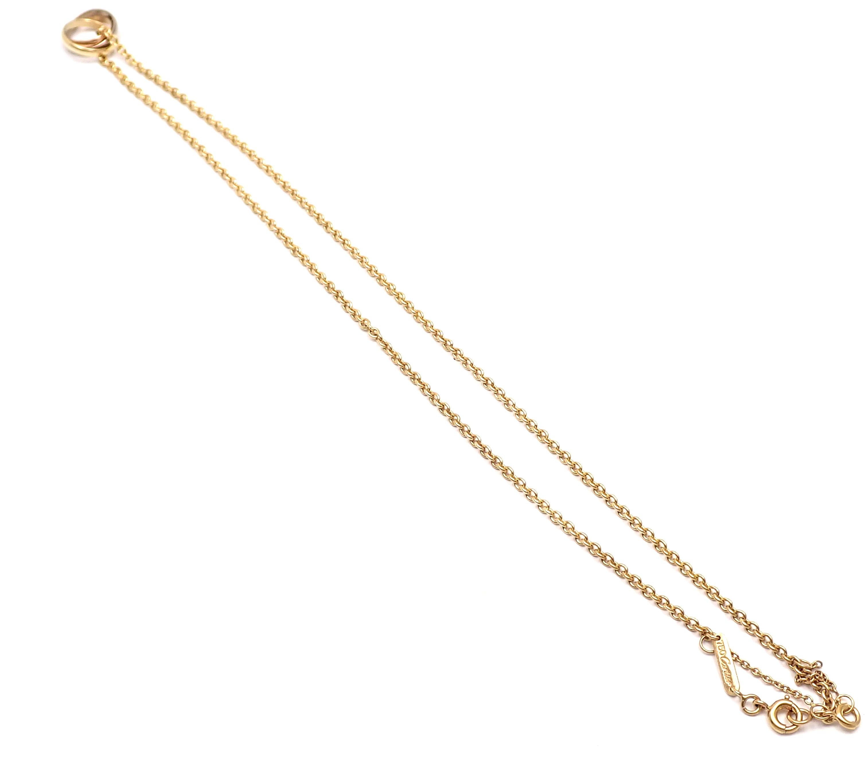 Cartier Baby Trinity Tri-Color Gold Pendant Necklace 2