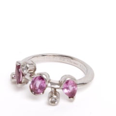 Cartier Bague Meli Melo TDD50 Platinum Pink Sapphire Diamond Ring US5.25