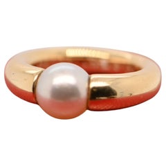 Cartier Bague ou jaune 18 carats Perle Blanche