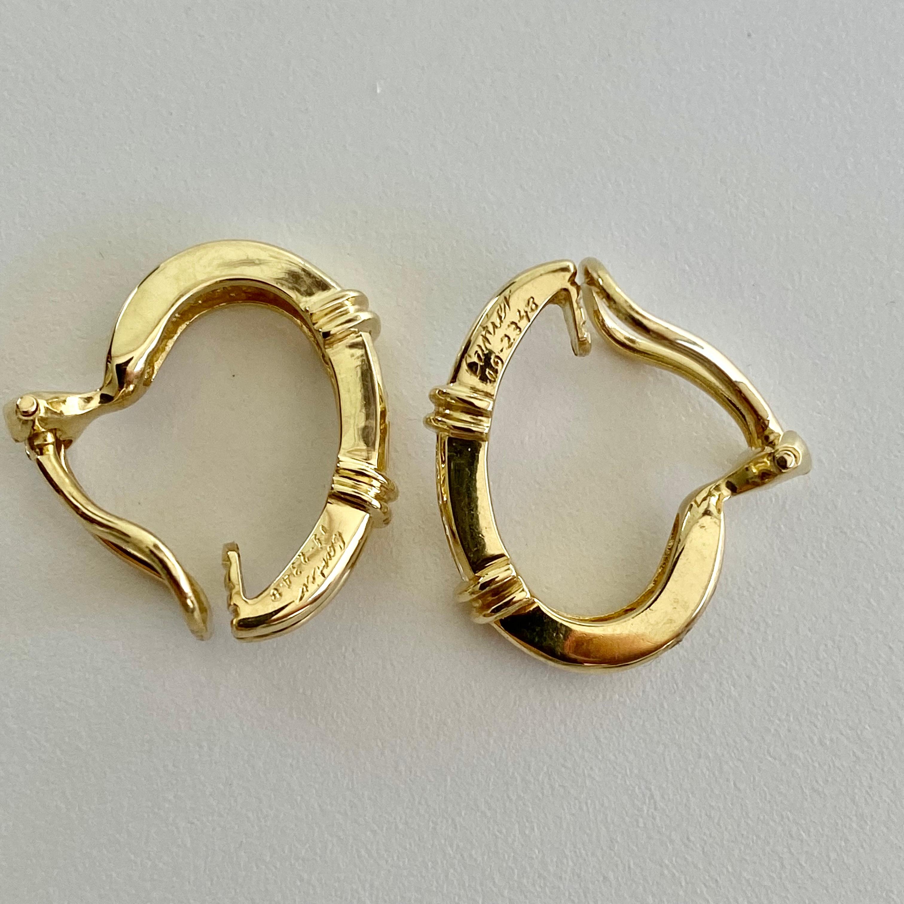 Cartier Baguette Diamond Eighteen Karat Yellow Gold Clip On Earrings 3