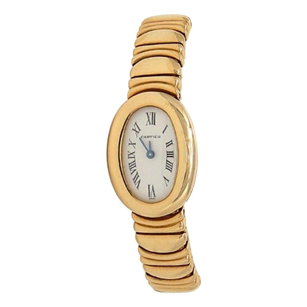 Cartier Baignoire 18 Karat Yellow Gold Quartz Ladies Watch, 1960 For Sale
