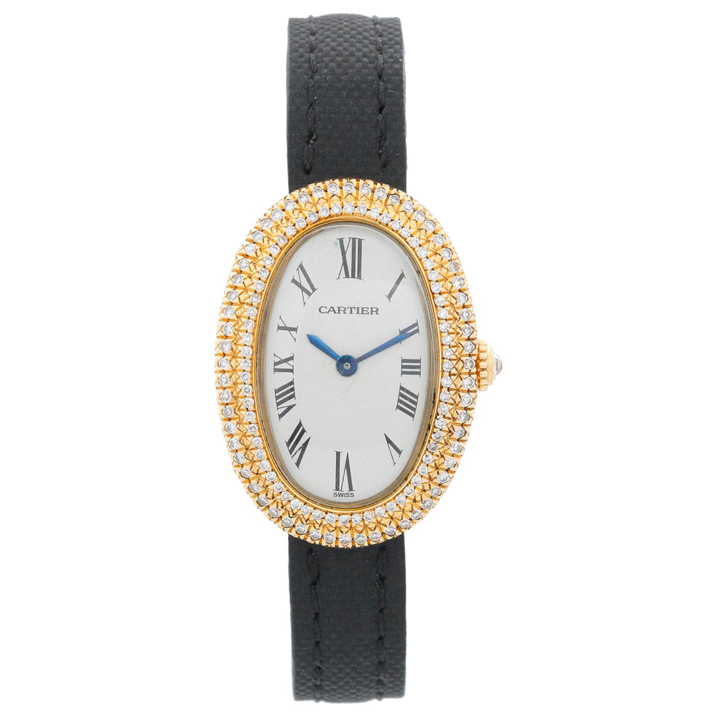 Cartier Baignoire 18 Karat Yellow Gold Watch