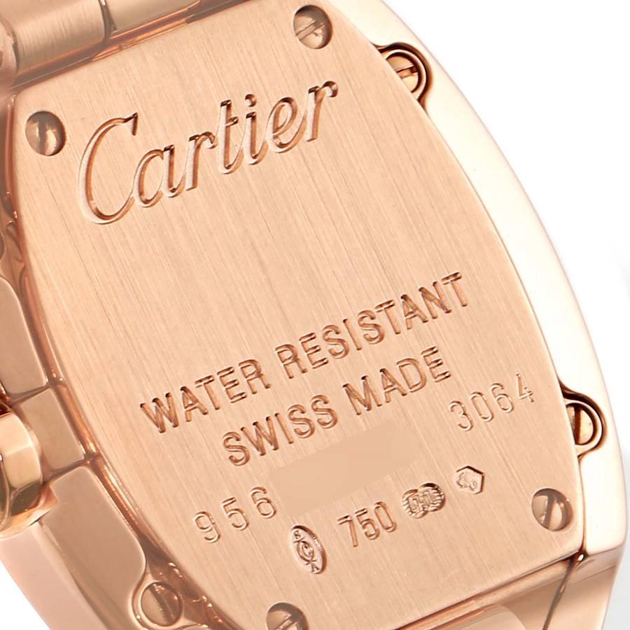 Cartier Baignoire Montre pour femme en or rose 18 carats avec diamants WB520002 non portée Excellent état à Atlanta, GA