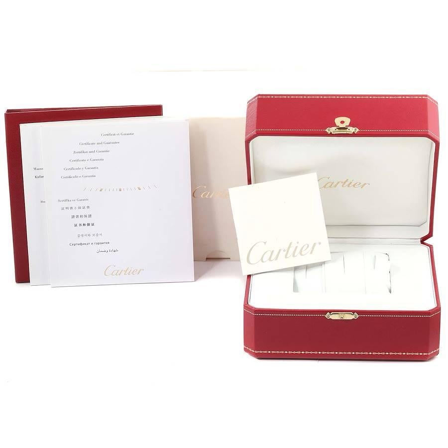 Cartier Baignoire 18K Rose Gold Diamant Damenuhr Wb520028 Box Papiere im Angebot 8