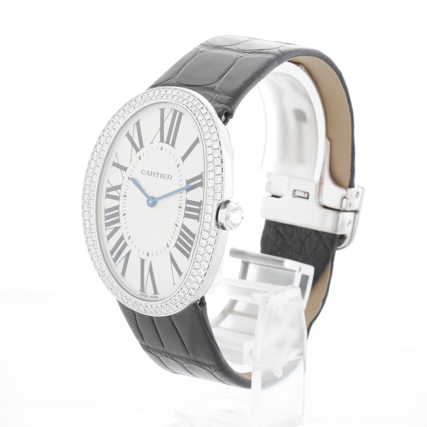 Cartier Baignoire 18K White Gold Watch 3032 WB520009 In Excellent Condition For Sale In Dallas, TX