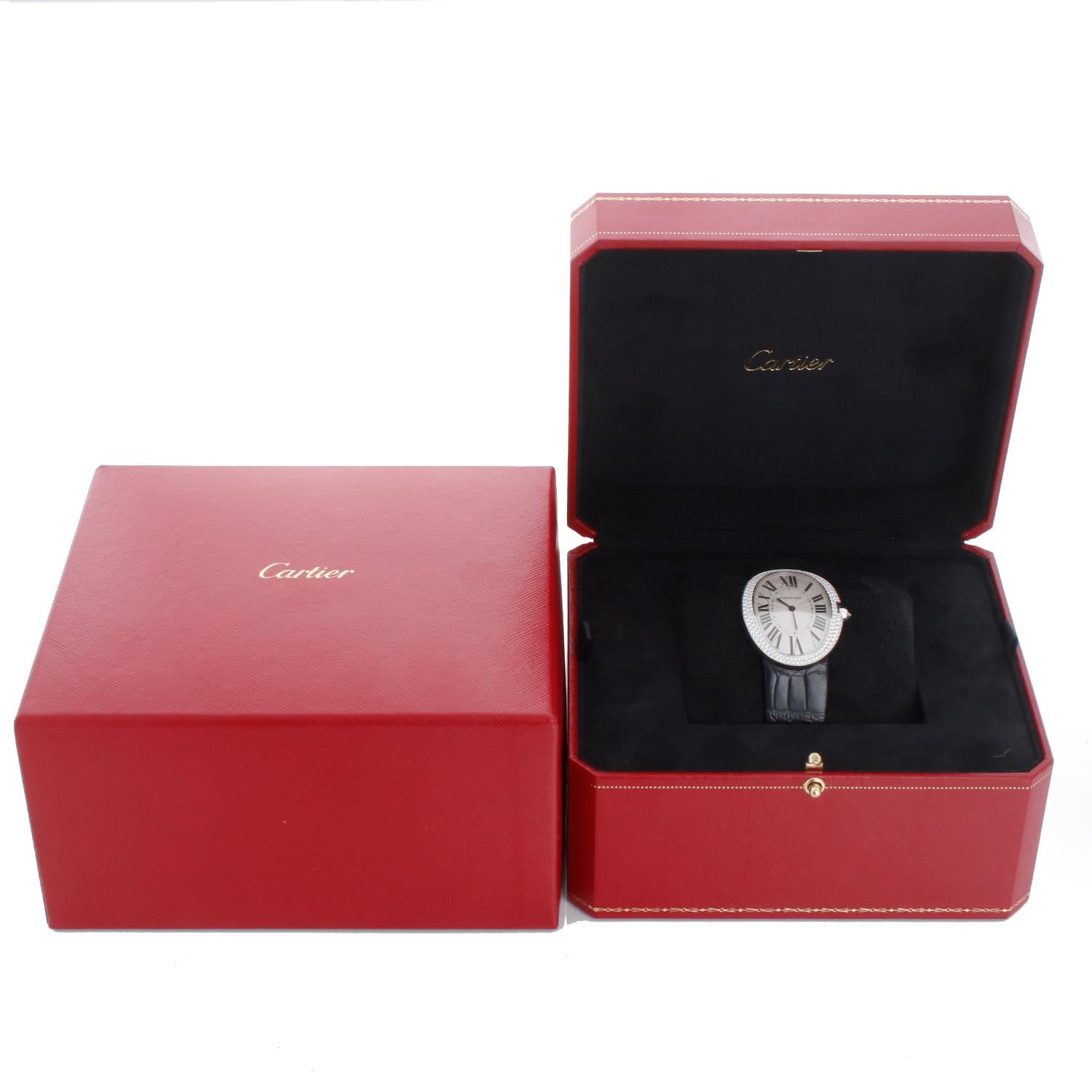 Cartier Baignoire 18K White Gold Watch 3032 WB520009 For Sale 2