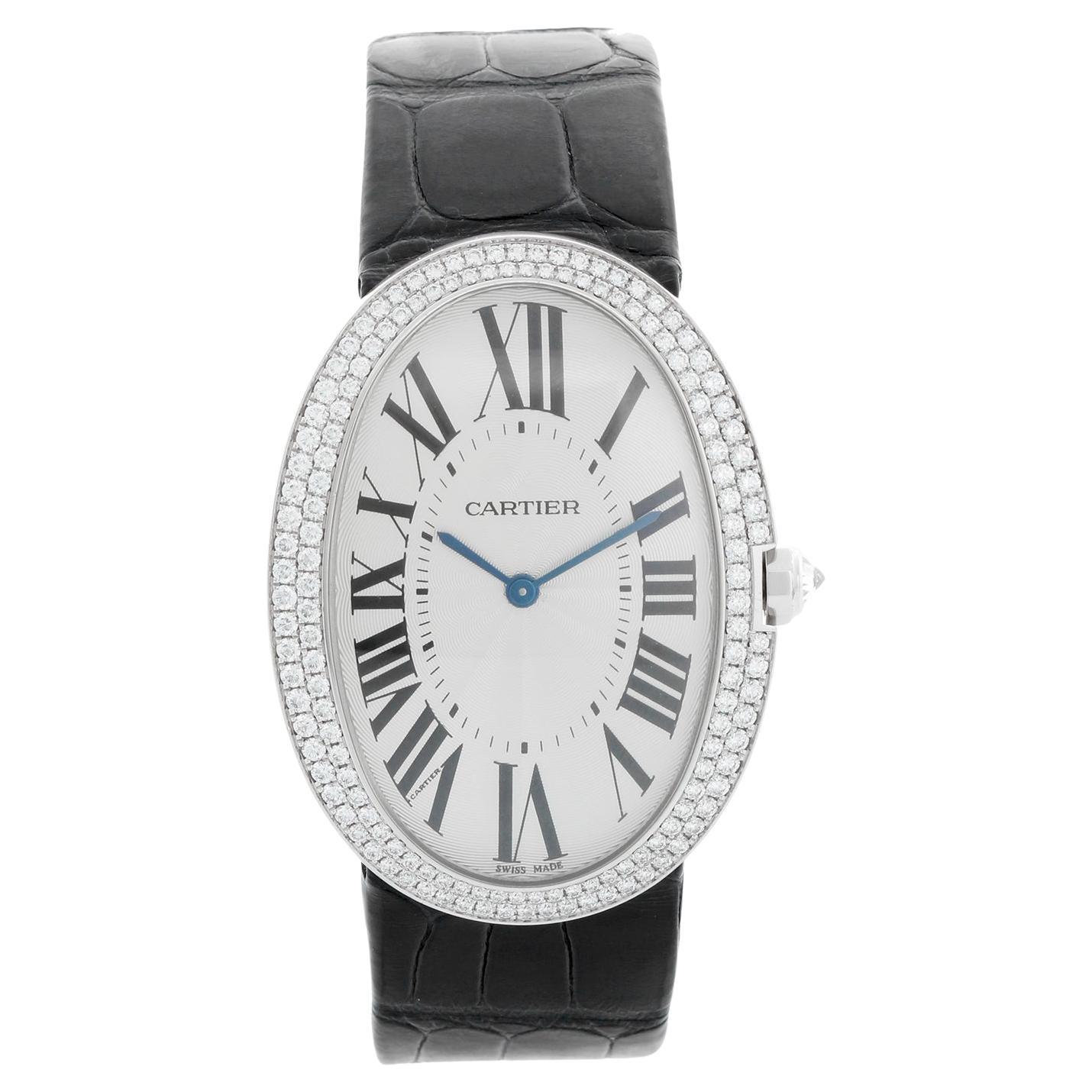 Cartier Baignoire 18K Weißgold Uhr 3032 WB520009