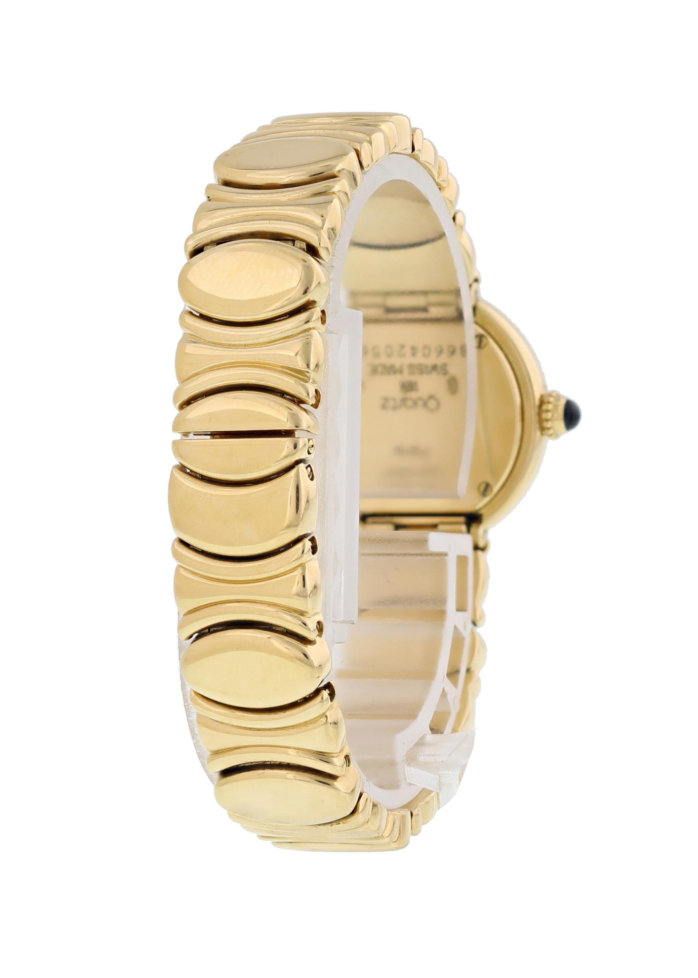 Women's Cartier Baignoire 18 Karat Yellow Gold Ladies Watch For Sale