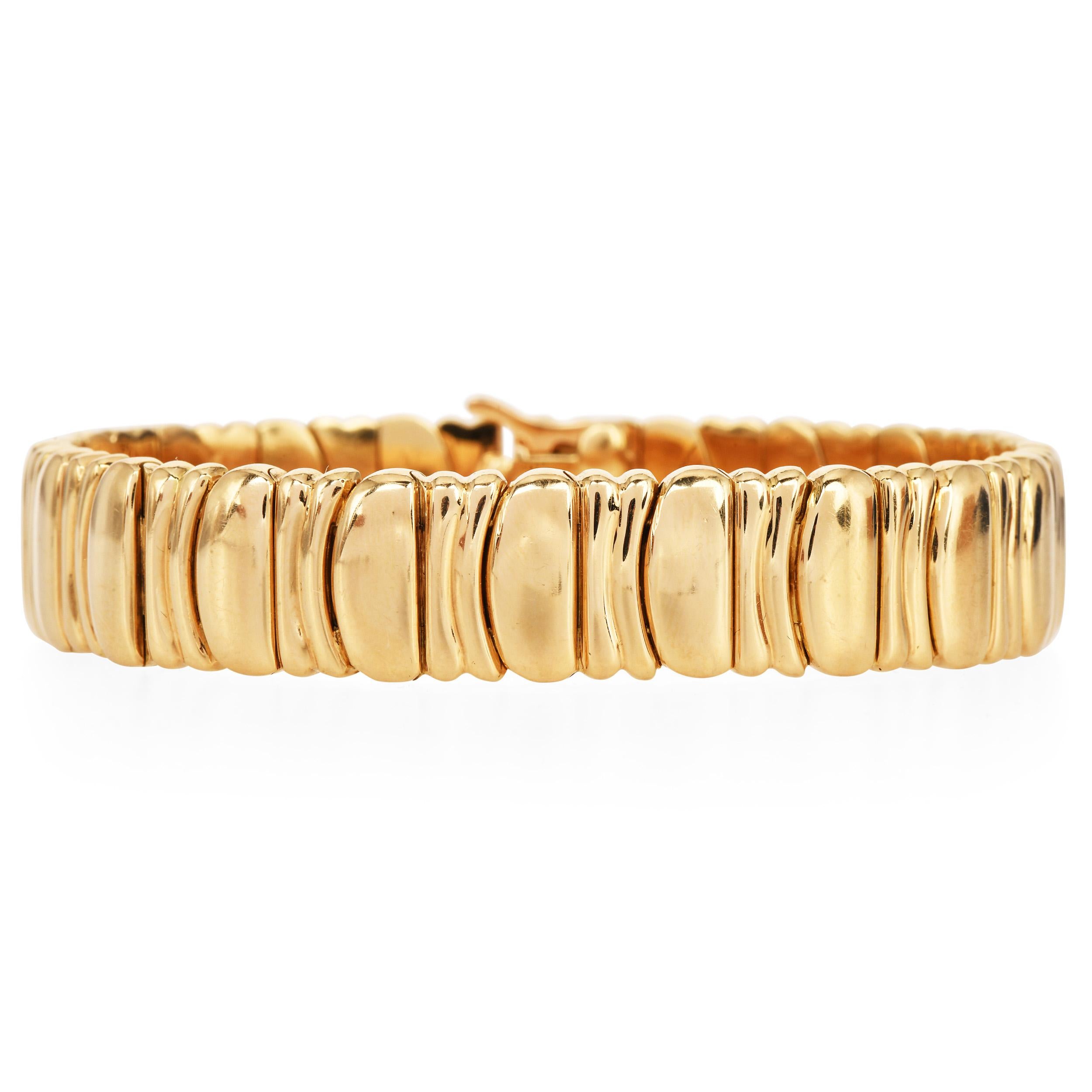 Cartier Baignoire Pulsera de eslabones de oro amarillo de 18 quilates 70 gramos Moderno en venta