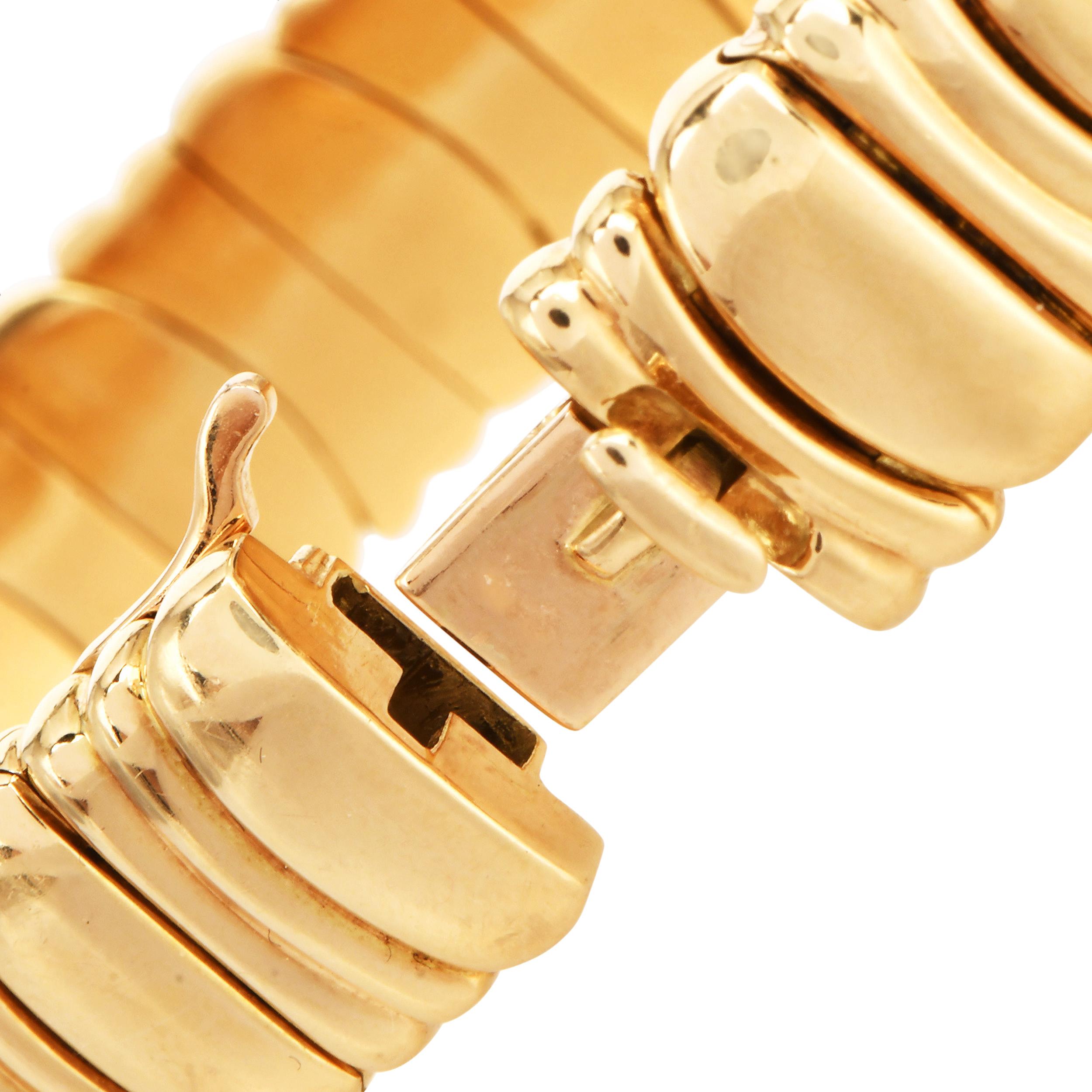 Cartier Baignoire Pulsera de eslabones de oro amarillo de 18 quilates 70 gramos en venta 1