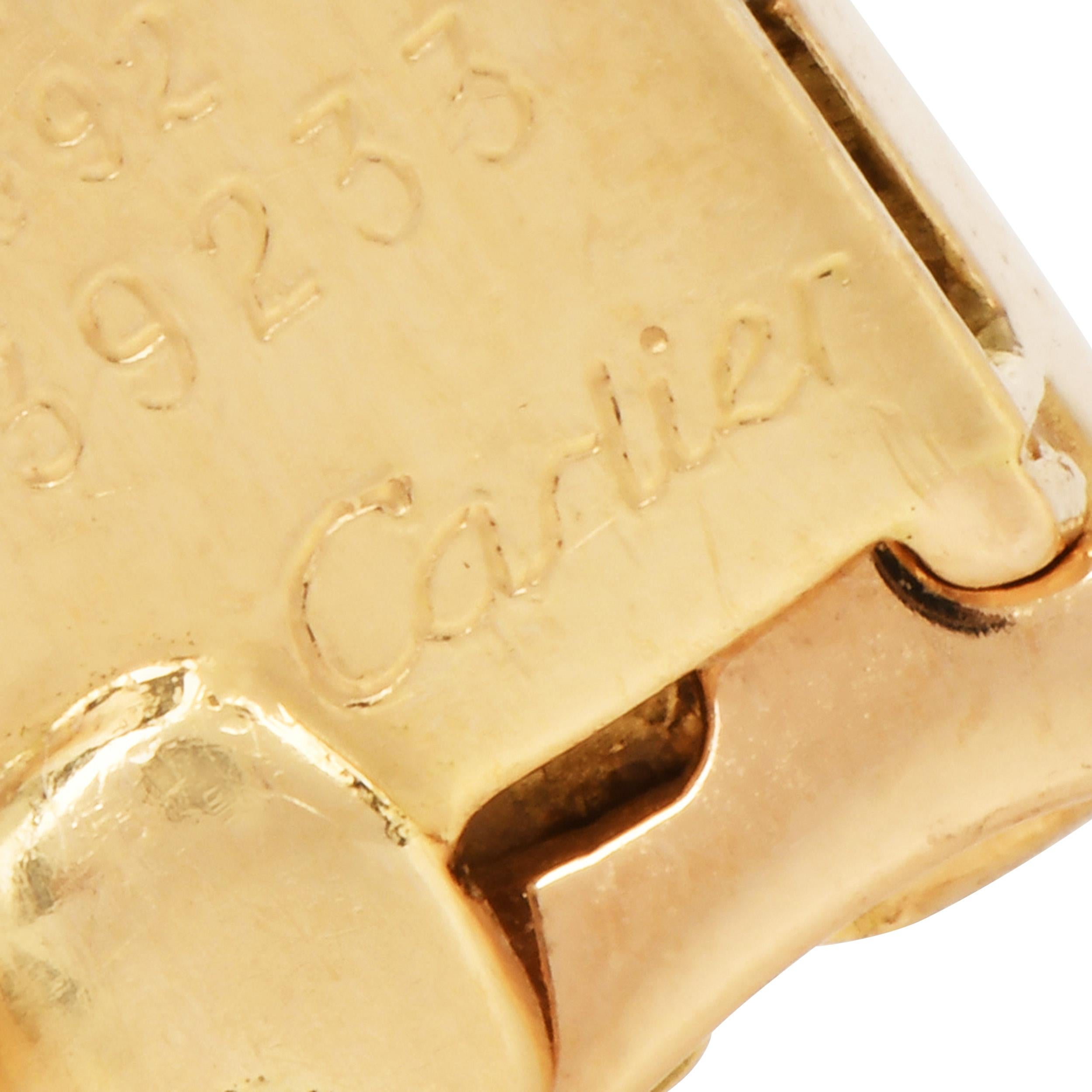 Cartier Baignoire Pulsera de eslabones de oro amarillo de 18 quilates 70 gramos en venta 4