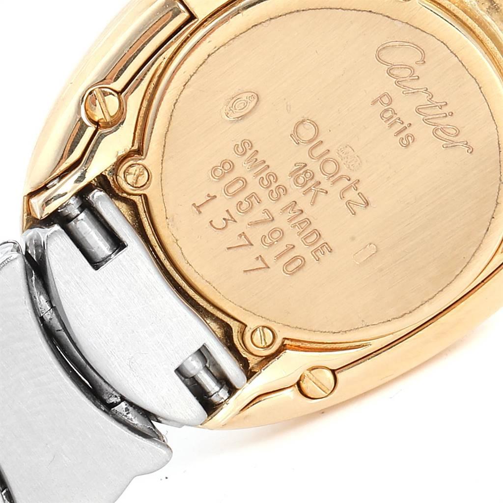Cartier Baignoire 18 Karat Yellow Gold Steel Ladies Watch W15045D8 2