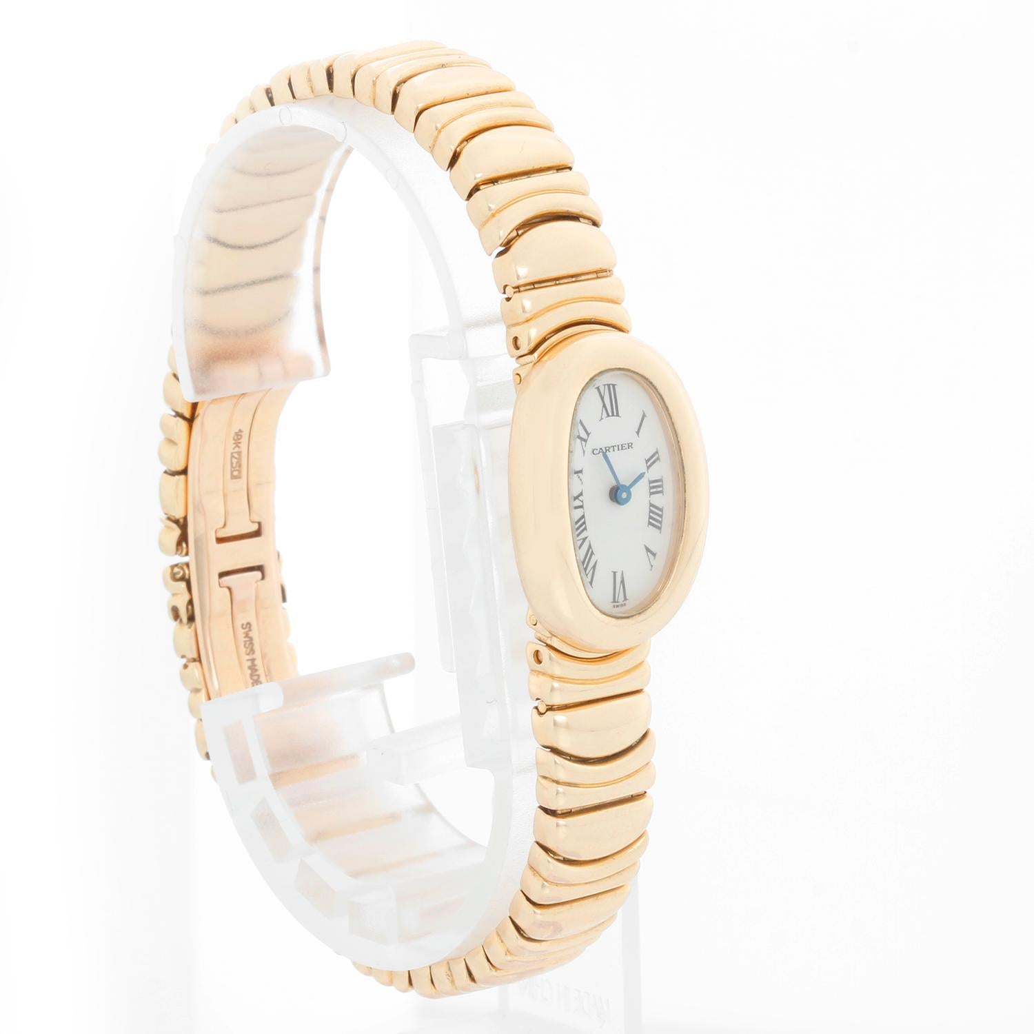 Cartier Baignoire 18K Yellow Gold Watch W15045D8 In Excellent Condition In Dallas, TX