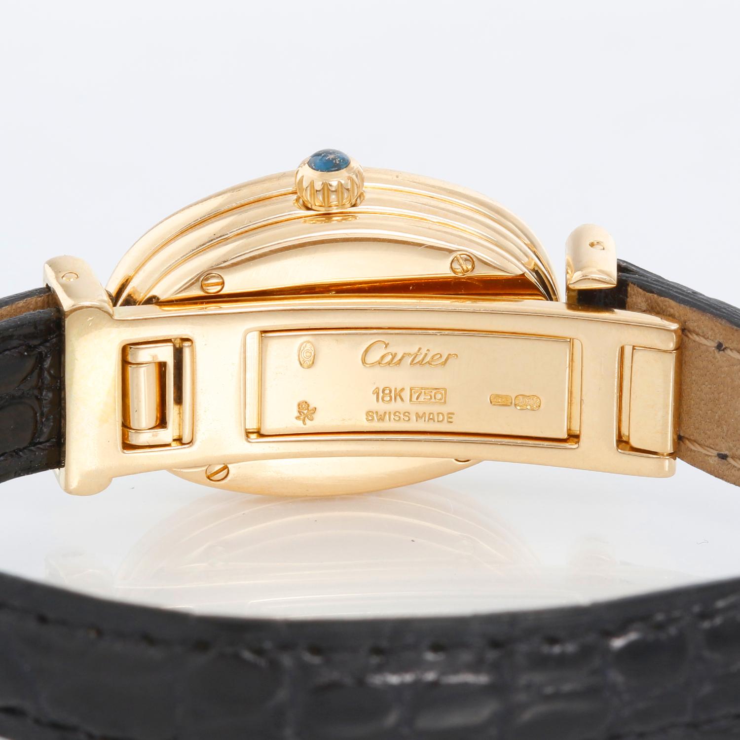 Cartier Baignoire 18K Yellow Gold Watch  In Excellent Condition In Dallas, TX