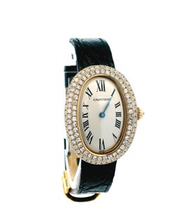 Cartier Baignoire 1950 Diamond Case & Bezel Ladies Watch