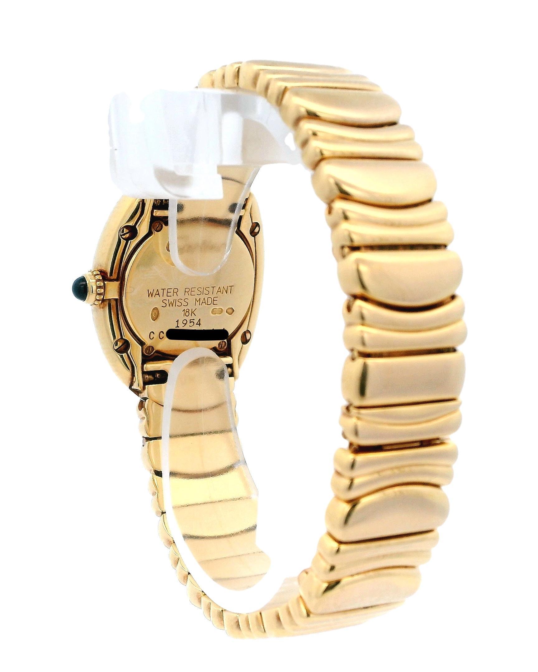 Cartier Baignoire 1954 18K Yellow Gold W/Box & Papers For Sale 1