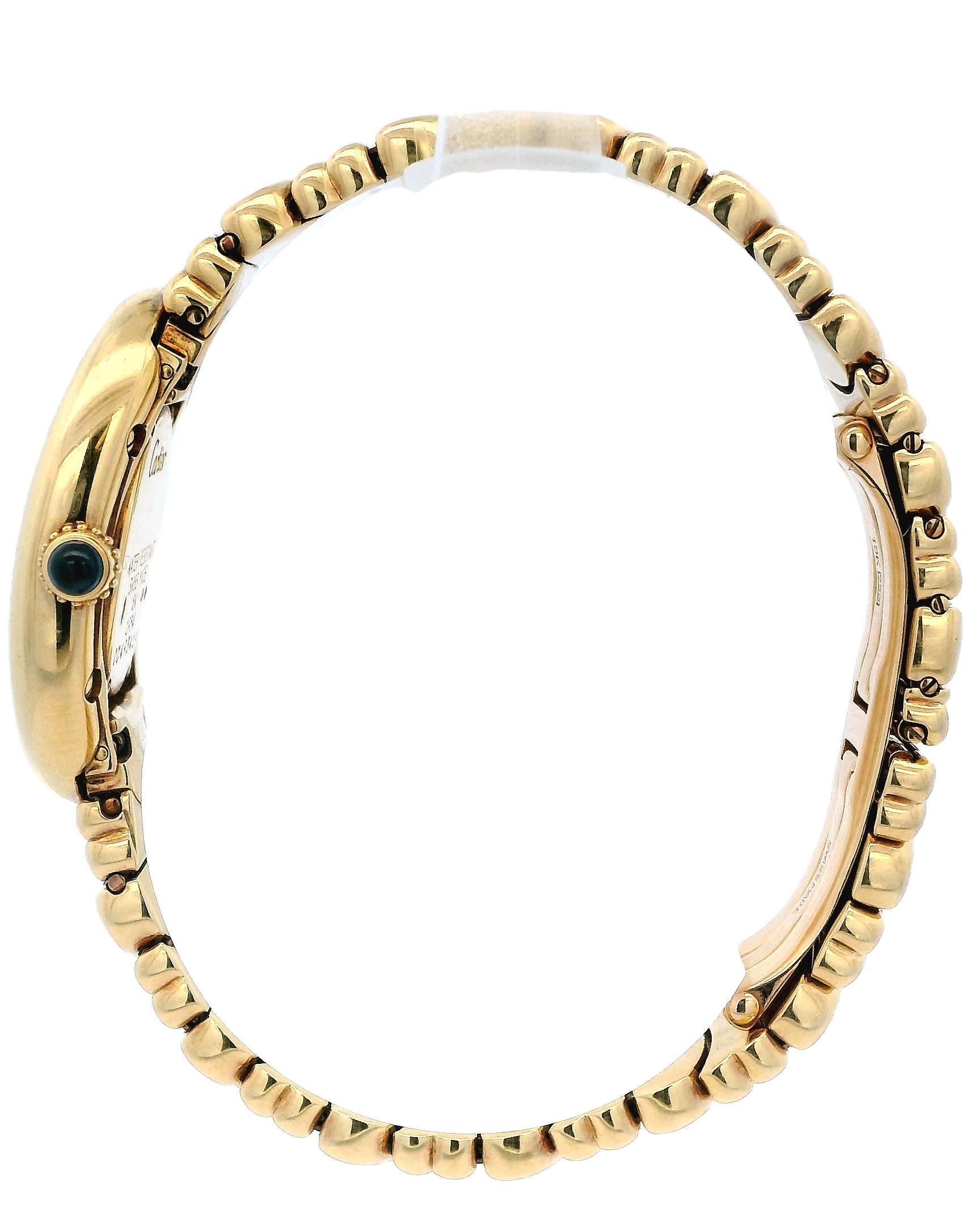 Cartier Baignoire 1954 18K Yellow Gold W/Box & Papers For Sale 2