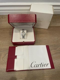 Cartier Baignoire 1955 18k White Gold Quartz Ladies Watch Box