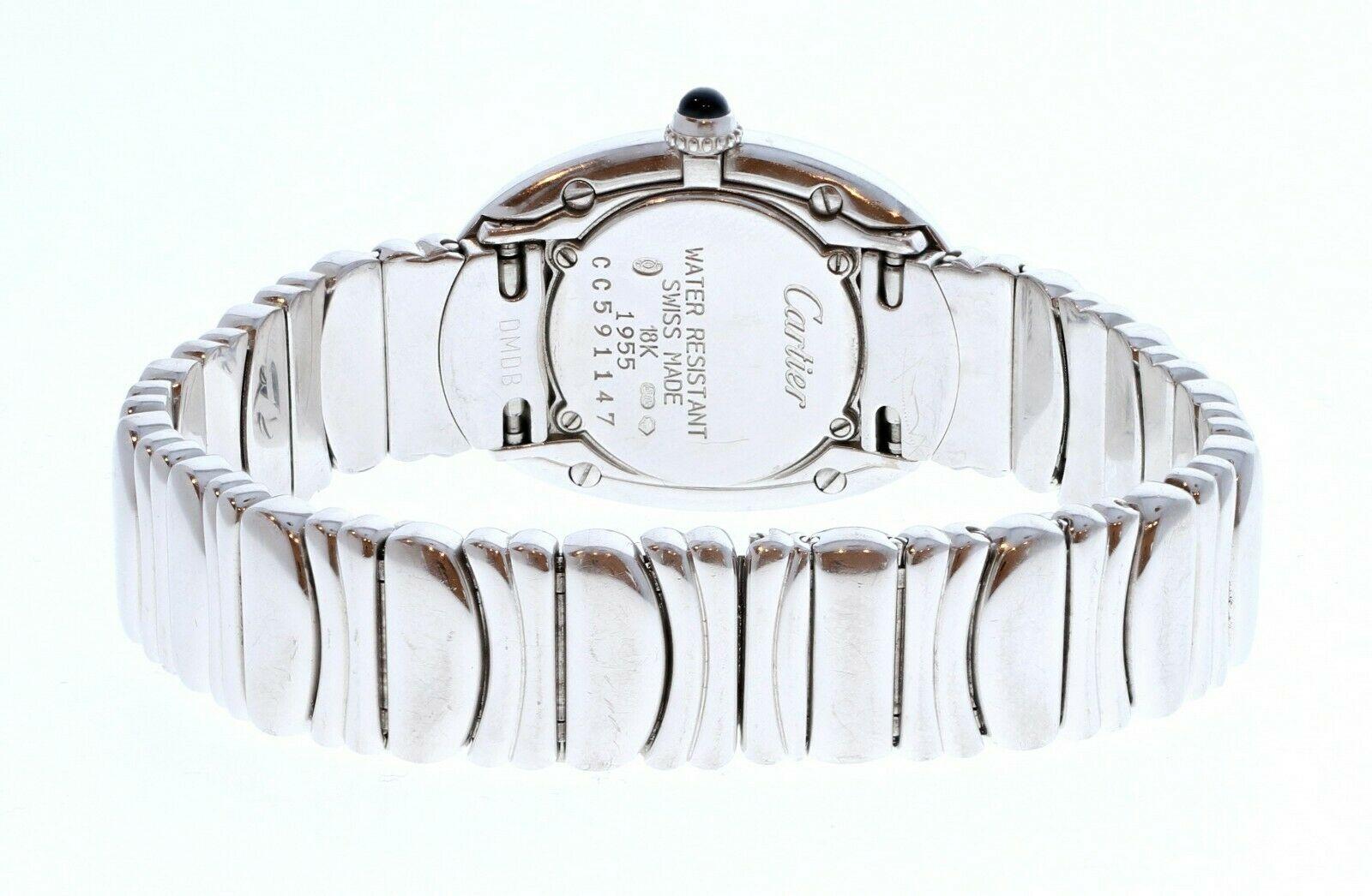 Cartier Baignoire 1955, boîte de montre pour femme en or blanc 18 carats et quartz en vente 1