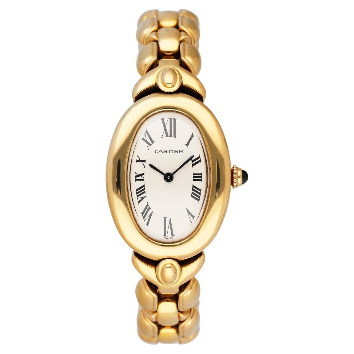 Cartier Baignoire 2311 18K Yellow Gold Ladies Watch Box Papers