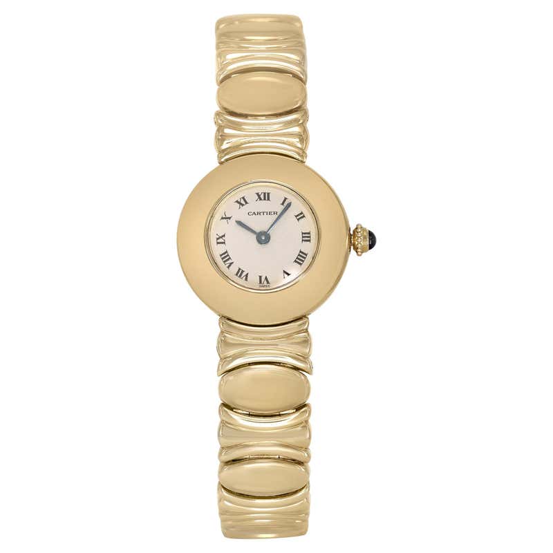 Cartier Santos Octagon 18K Gold Steel Quartz Ladies Watch 187902 at ...