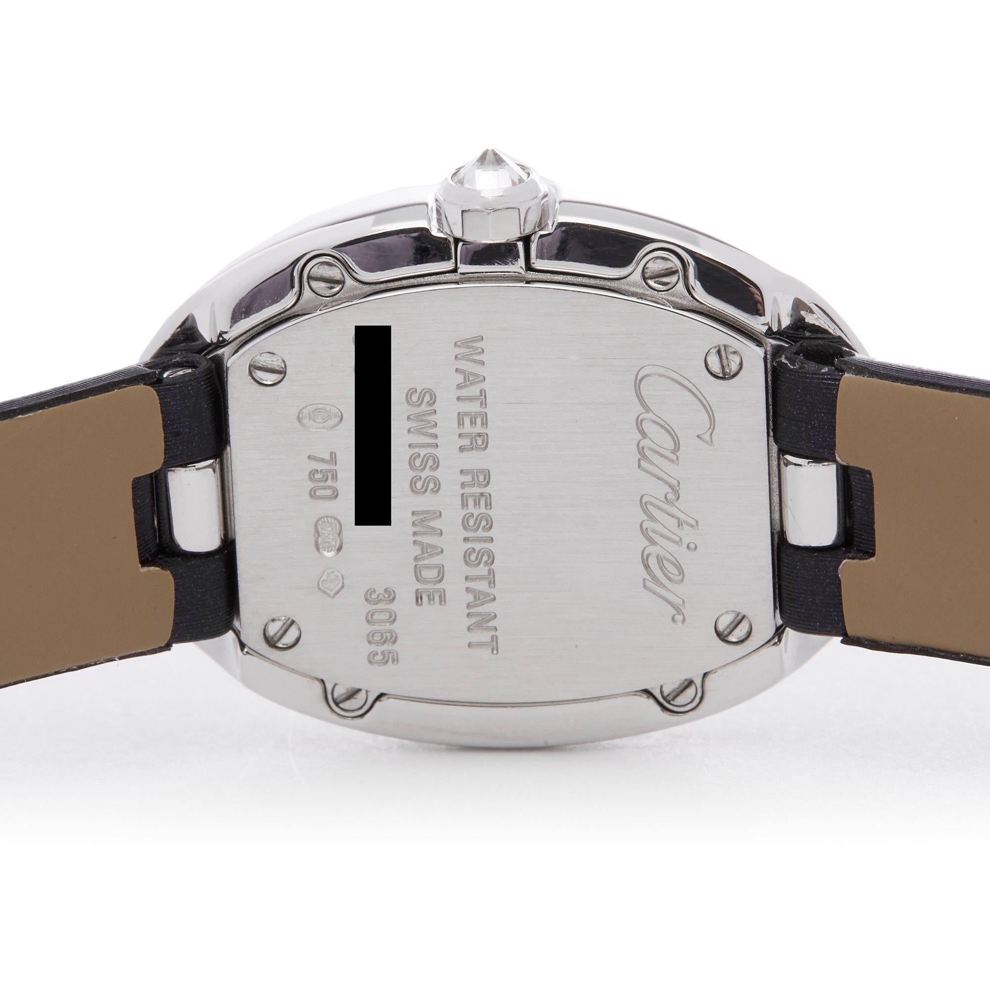 Cartier Baignoire 3065 Damen Weißgold Diamant Uhr 2