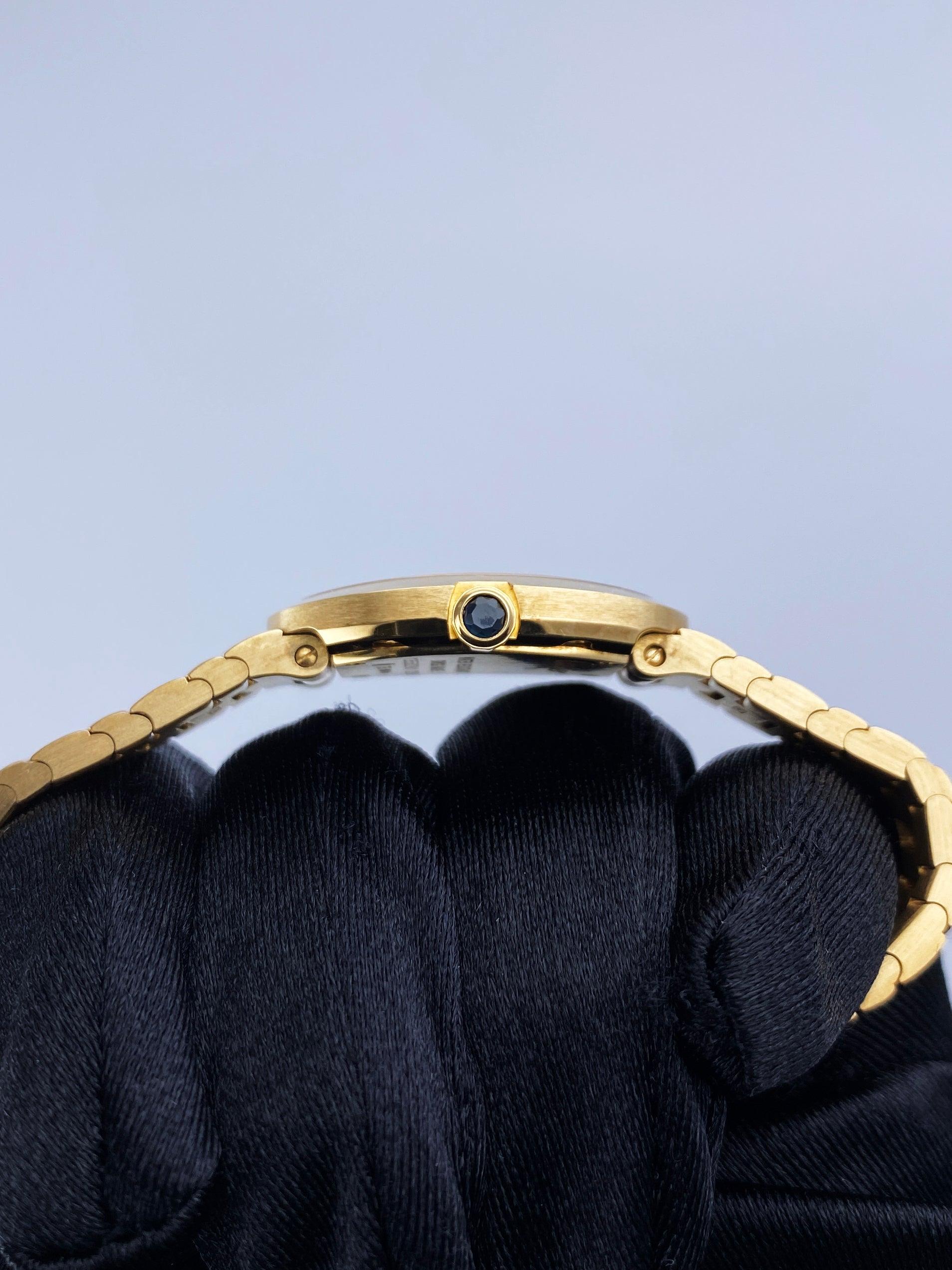Cartier Baignoire 3208 18K Gelbgold Damenuhr Box Papiere 2