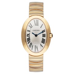 Cartier Baignoire 3208 18K Gelbgold Damenuhr Box Papiere