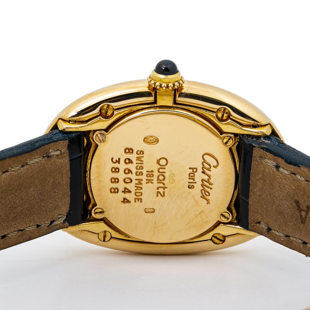 Contemporary Cartier Baignoire 3888 18K Yellow Gold Ladies Quartz Watch
