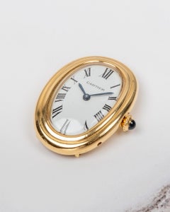 Cartier Baignoire 78094 Double Step Pointed Paris Dial 18k YG 1970s