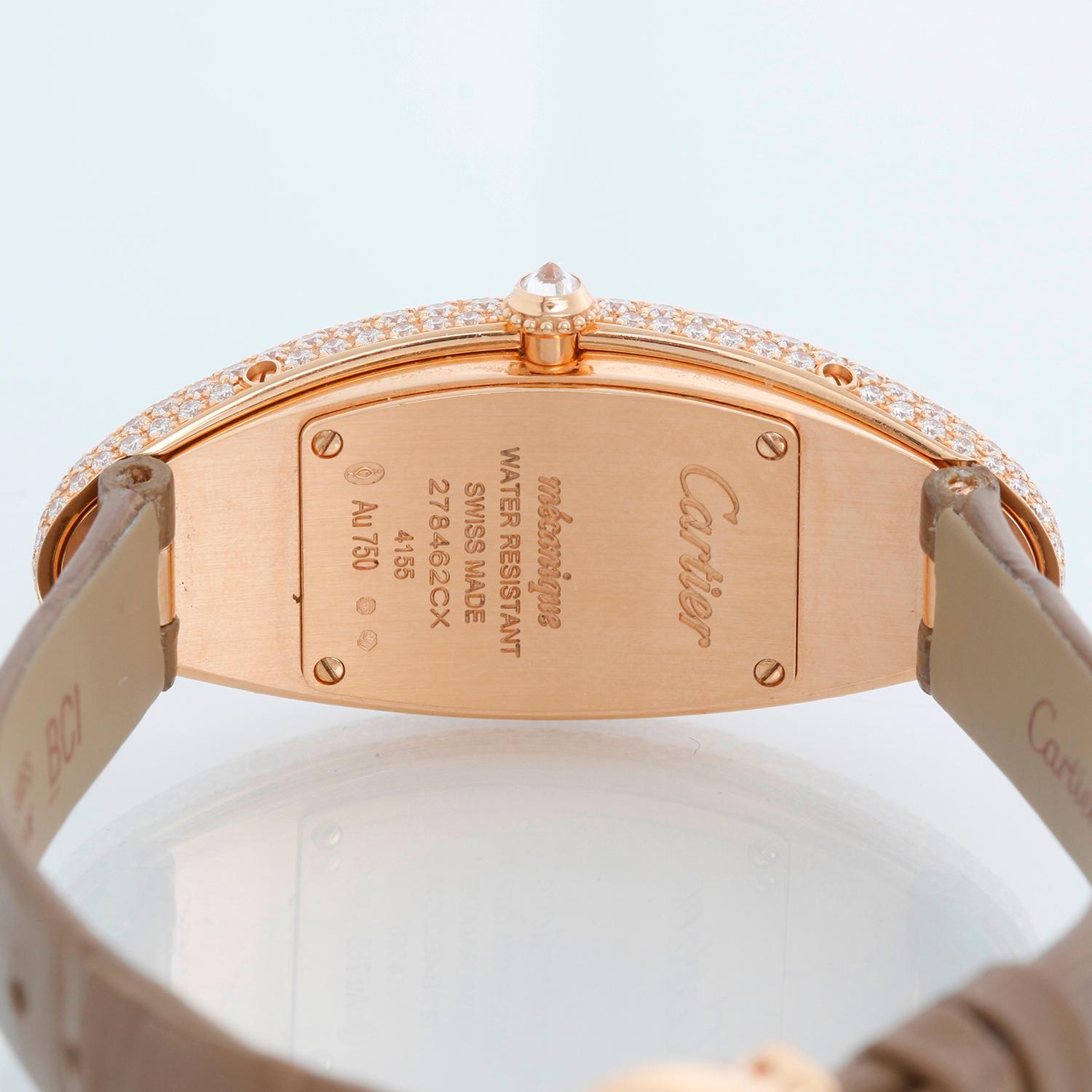 Reloj Cartier Baignoire Allongée Oro rosa de 18 quilates para señora WJBA0006 en Excelente estado para la venta en Dallas, TX