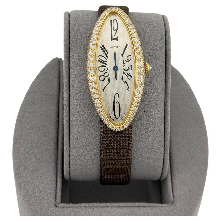 Cartier Baignoire Allongee Diamant Lunette et Boîtier WB512031 2605 Or Jaune 18k